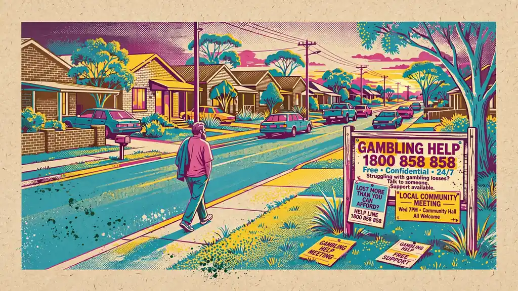 Australian suburban streetscape at dusk.